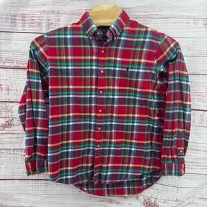 Ralph Lauren Flannel Shirt Mens‎ Large Plaid Button Down Long Sleeve Classic Fit